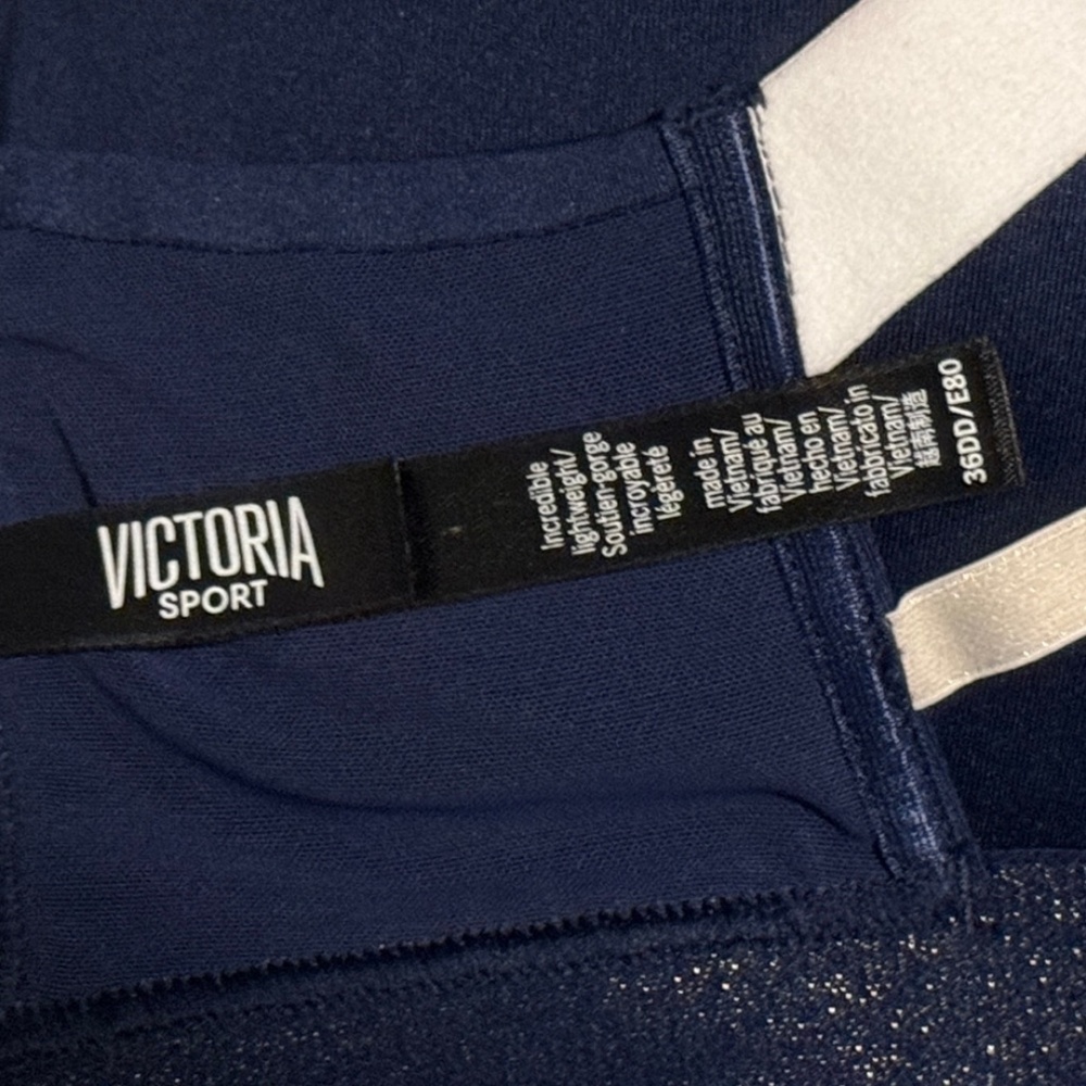 Victoria's Secret Sparkle Stars Sports Bra Navy Blue Size 36DD - Picture 5 of 6